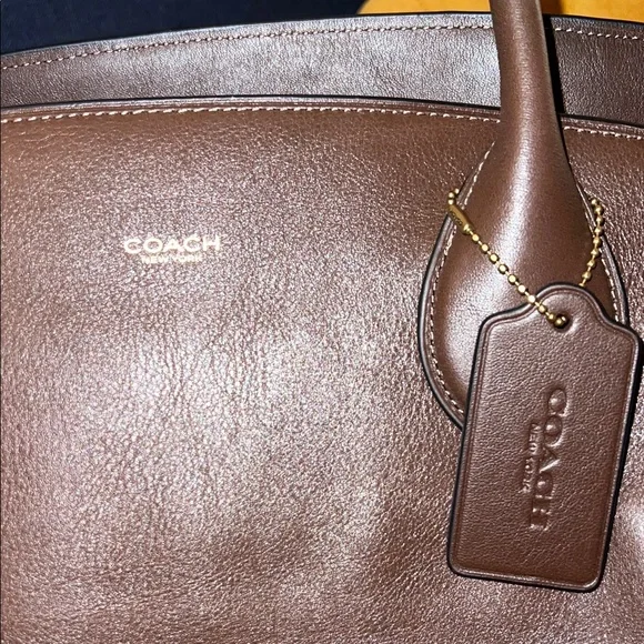 Coach Soft Empire Carryall Bag 48 Maple Dark Brown Leather - Picture 3 of 11